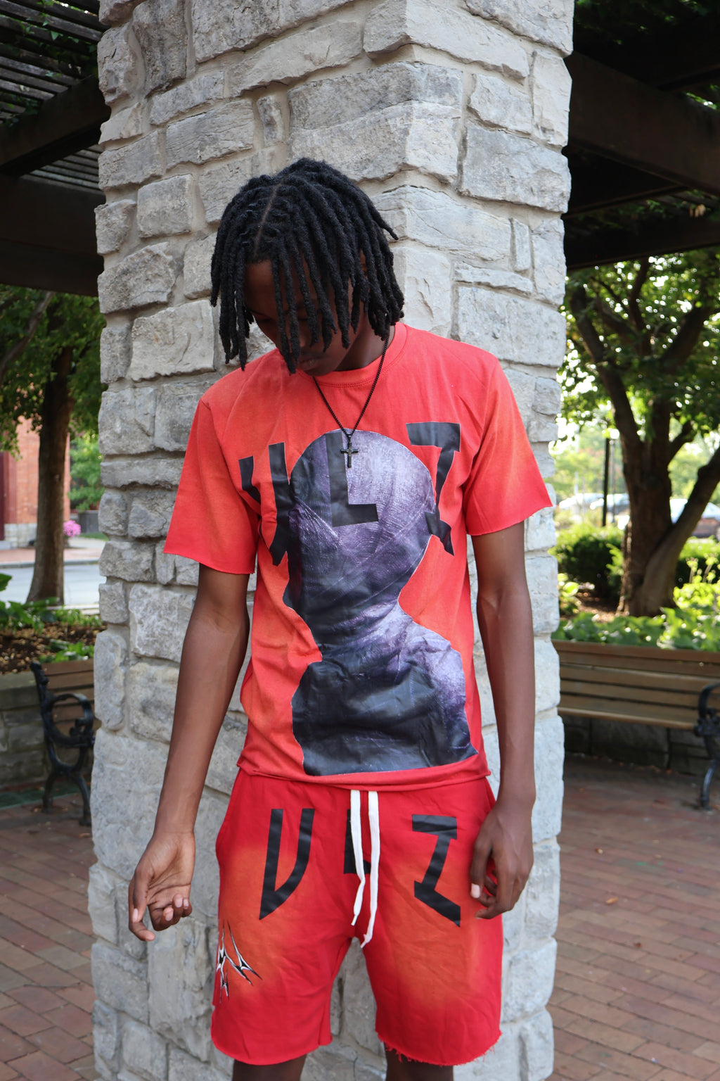 VLZ dyed short-sleeve T-shirt& Spray-short